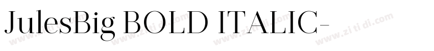 JulesBig BOLD ITALIC字体转换